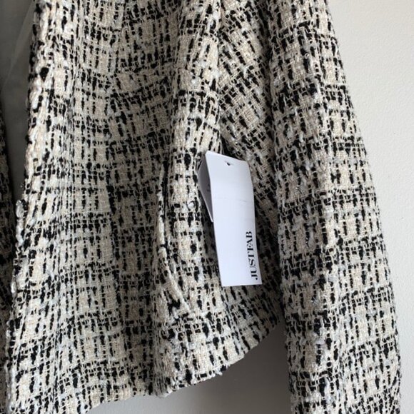NWT JustFab Lurex Tweed Blazer Size 1X - Picture 5 of 7